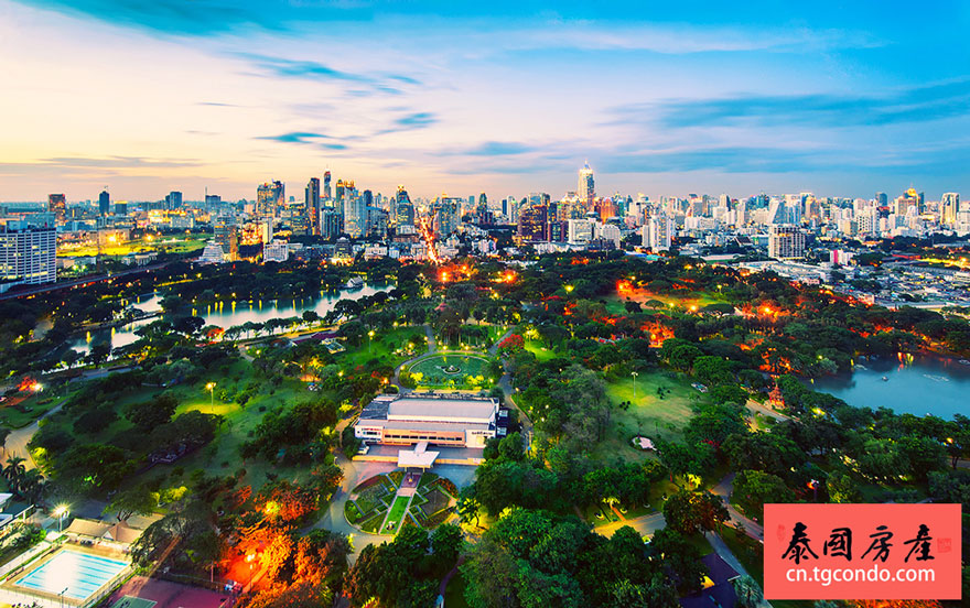 曼谷是隆沙吞区隆批尼公园 Silom Sathorn Lumpini Park