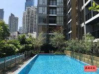 曼谷是隆金融区Klass Silom泳池景观高层一房