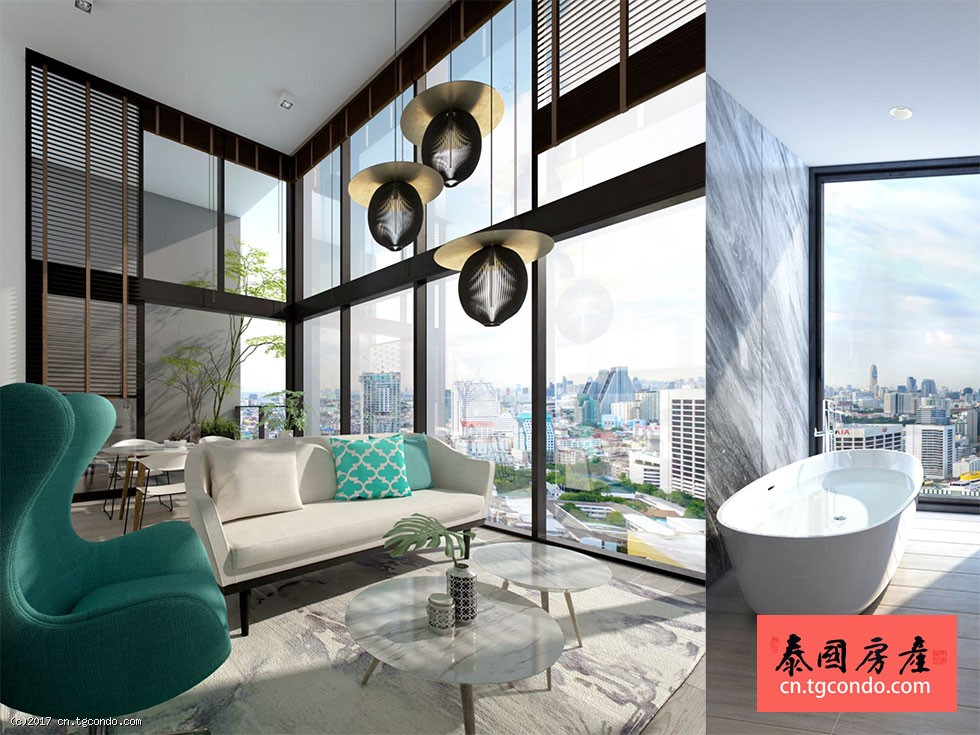The Lofts Silom 泰国曼谷是隆路高层现房特价66平米两房